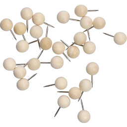 ZELLER Pinezki drewniane, 25 sztuk