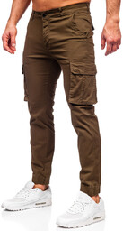 Khaki spodnie joggery bojówki męskie Denley MP0202MV