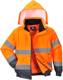PORTWEST C468 KURTKA OSTRZEGAWCZA 2W1 ; POMARAŃCZOWY