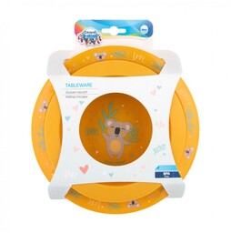 Canpol Babies zestaw naczyń 2elem Exotic animals yellow