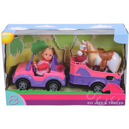 Evi Love, lalka z Jeepem do przewozu koni