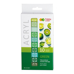 Farby akrylowe 10 kolorów x 12 ml Green