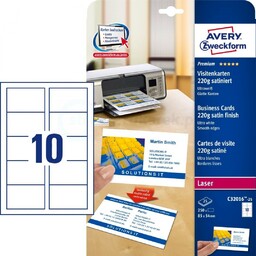 Wizytówki QuickClean; 85 x 54 mm, 250 szt.,