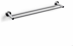 Wieszak na ręczniki podwójny Dijon Srebrny Szczotkowany