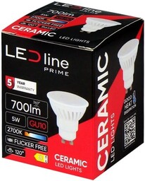 Żarówka LED Ledline PRIME GU10 5W 230V biała