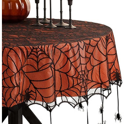 Elrene Home Fashions Crawling Halloween pająk koronkowy obrus