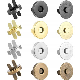 GUZIKI MAGNETYCZNE 24 SZTUKI 18 MM ZATRZASKI ZAPIĘCIA
