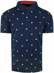 Koszulka Polo, Męska - Pako Jeans - Granatowa,