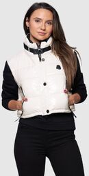 INVICTA Biały puchowy bezrękawnik damski, Rozmiar XS