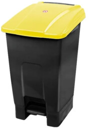 Kosz otwierany przyciskiem pedałowym 70 litrów, plastik grafitowo