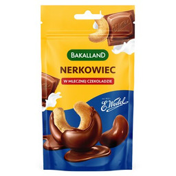 BAKALLAND Orzechy nerkowca w mlecznej czekoladzie (75 g)