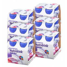 Zestaw 6x Nutridrink Multi Fibre truskawka, 4x125ml