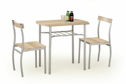 Zestaw lance: stół z 2 krzesłami dąb sonoma
