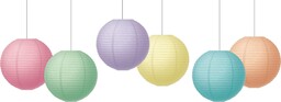 Pastelowy pop 20 cm wiszące papierowe lampiony, 6