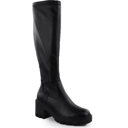 Kozaki damskie na klocku czarne Potocki SZ12533