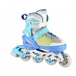 Łyżworolki Nils Extreme NH18192 4w1 (rozmiar 39-43) Biało-niebieski