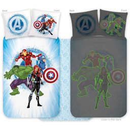 Pościel do łóżeczka 9546 Glow Avengers Świeci