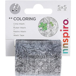 Taśma washi taśma barwiąca COLORING Las 50mmx5m.