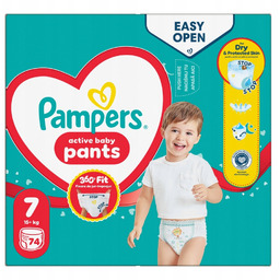 Pieluchomajtki Pampers Pants, rozmiar 7, 74 szt, 15kg+
