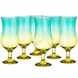 Kieliszki koktajlowe Glasmark zestaw 6szt Colorful Żółtty