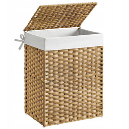 Kosz na pranie ręcznie tkany z rattanu 90L