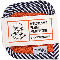 Cztery Szpaki, wielorazowe płatki kosmetyczne z frotte bambusowej,