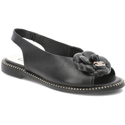 Chebello Czarne Sandały Modne Obuwie Damskie