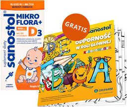 Sanostol Mikroflora + D3, od 1 dnia życia,