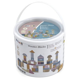 VIGA Klocki drewniane PolarB W wiaderku 44010