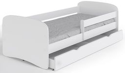 Elior Białe łóżko dziecięce z materacem 70x140 -