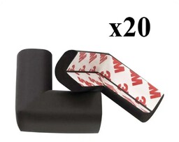 Zabezpieczenie, Osłona Narożników, Krawędzi - Czarne 20 szt.