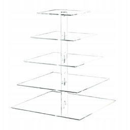 5 pięter Kwadratowy Patera ekspozytor do muffinów