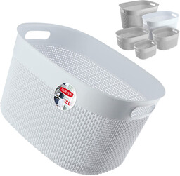 Koszyk prostokątny 18L Curver Filo Recycled, biały