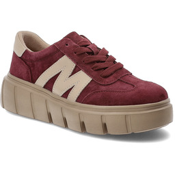 Vinceza Bordowe Sneakersy Sportowe Obuwie Damskie Na Platformie