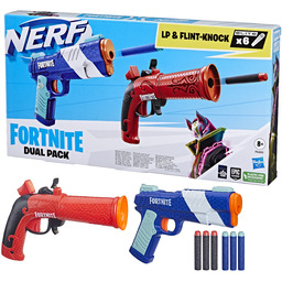 Nerf. Dwie wyrzutnie Fortnite Lp i Flint-Knock strzałki