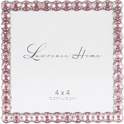 4 x 4 srebrna metalowa błyszcząca ramka -