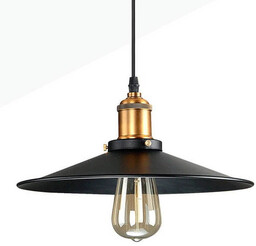 Lampa zawieszana Retro ABR-LWRT-E27 Abruzzo loftowa czarna złota