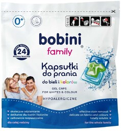 BOBINI FAMILY Kapsułki do prania UNIWERSALNE, 24 szt