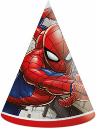 Czapeczki urodzinowe Spiderman - 6 szt.
