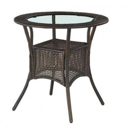 Stół ogrodowy szklany brązowy mat 74 cm Midas