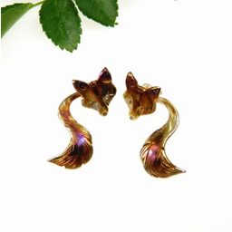 Rude Liski - kolczyki srebrne