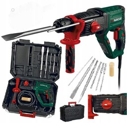 Młotowiertarka Wiertarka Udarowa Nowy Model 1050W Parkside Zestaw