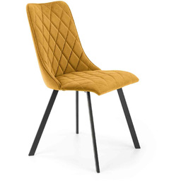 Krzesło k450 musztardowy (tkanina velvet) halmar