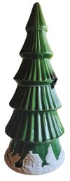 Zielona figurka ceramiczna choinka 38.034 >>> dekoracja