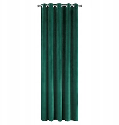 Zasłonka ciemnozielona gotowa Villa velvet 140x250