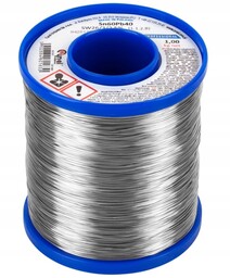 Cyna do lutowania z topnikiem 1kg średnica 2mm