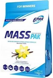 6Pak Nutrition Mass Pak 1000G Wanilia