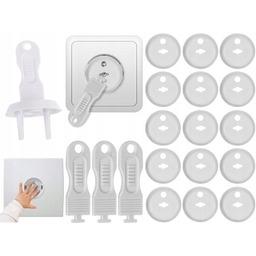 Zabezpieczenie kontaktów gniazdek zaślepki zatyczki blokada 15 szt