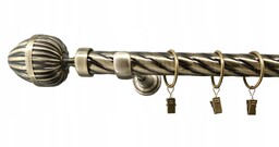 Karnisz Twister fi25mm Milano 300cm Złoto Antyk