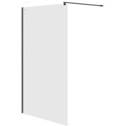 CERSANIT Kabina prysznicowa WALK-IN MILLE czarna 120x200 szkło